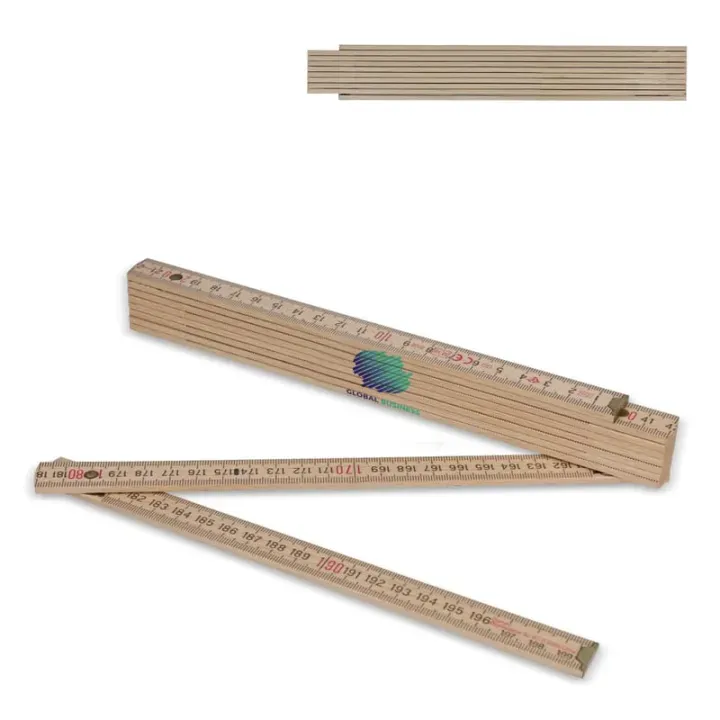 Folding ruler wood 2m premium natural - LT91982 (gadzety reklamowe)